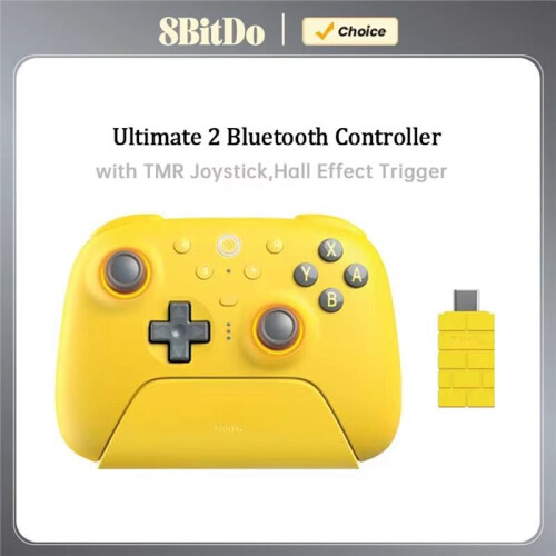 8BitDo  2  Controller Wireless Gamepad TMR Sticks Hall Effect Triggers Charging Dock for  Switch2 PC 1