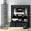 HOMCOM Foldable Fabric Wardrobe – Black, 5 Shelves 4