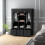 HOMCOM Foldable Fabric Wardrobe – Black, 5 Shelves 7