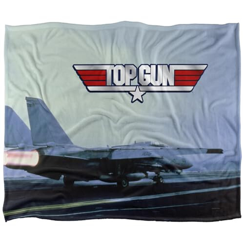 Top Gun Take Off Silky Touch Super Soft Throw Blanket 152 X 127 cm, White