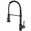Kitchen Faucet Spring Pull Down Single Handle Brass Deck Mounted Kitchen Sink Faucets (Black) 1