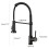 Kitchen Faucet Spring Pull Down Single Handle Brass Deck Mounted Kitchen Sink Faucets (Black) 2