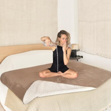 Sacred Weapon Cream Waterproof Throw for Bed & Sofa â“ Fluffy Sherpa Fleece Bedroom Blanket, Hotel-Quality Mattress Protector â“ Single Bed,