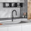 YardMonet Black Kitchen Tap, Kitchen Sink Mixer Taps with Pull Out Sprayer 2