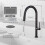 YardMonet Black Kitchen Tap, Kitchen Sink Mixer Taps with Pull Out Sprayer 3
