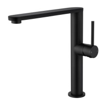 Tohlar Black Kitchen Tap Mixer, Single Lever Stainless Steel Bar Sink Taps