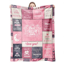 KUKKUME Gifts for Mum Mothers Day Blanket Gifts from Daughter Son Mummy Birthday Presents for Mum's Birthday, Christmas, Mothers Day 60" x 50" Pink