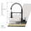 Peppermint Black Kitchen Taps with Pull Out Spray Spring Kitchen Sink Taps 1 Hole Single Lever Sink Mixer Tap with Pull Down Sprayer Dual Functions 5