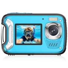 5K 33FT Underwater Waterproof Camera with Autofocus & Dual Screen, Perfect for Snorkeling, Vlogging, Selfie and Travel, Easy to Use Compact Action