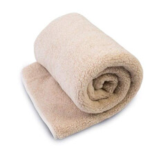 Merino Wool Bedding SALE LIGHT WEIGHT Throw SINGLE Blanket 100% Wool, Woolmarked (BEIGE, 120x150)