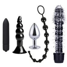 Soft Anales Butt Pugs Silicone Toys Massage Setting Anales Training Kit Beginner Set for Men Women Couples, 3 Pcs/Set Silicone Beads Anales Plug