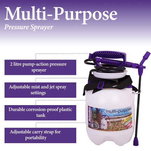 Multi-Purpose Pressure Sprayer 2L Adjustable Nozzle 1