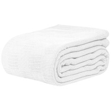Linteum Textile Supply Thermal Snagless Spread Blanket White (74x100)