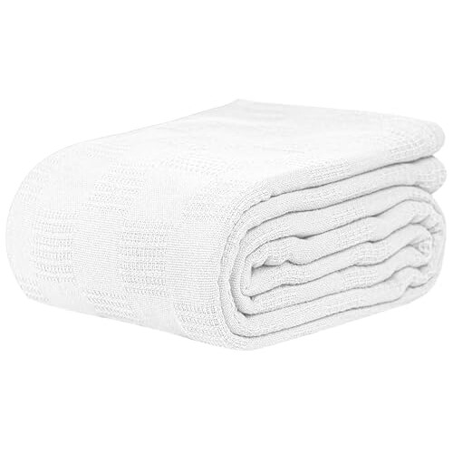 Linteum Textile Supply Thermal Snagless Spread Blanket White (74x100)