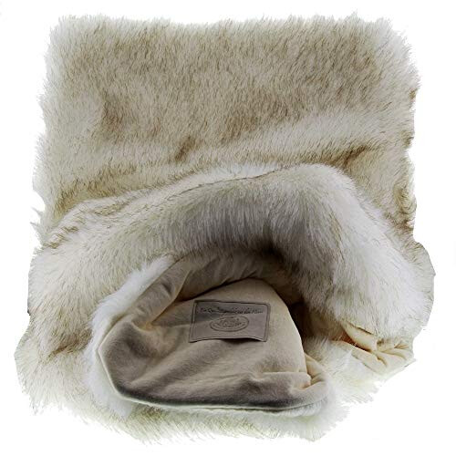 GÃ¶zze - Throw/Blanket, Edle Felloptik, Arctic Fox Design, 150 x 200 cm - White 2