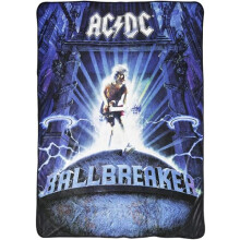AC/DC Blanket Ballbreaker 150 x 200 cm Coral Fleece Cuddly Blanket ACDC Sofa Blanket Music Band Rock Band Fan Item Warm Soft Fluffy Gift Oeko-Tex