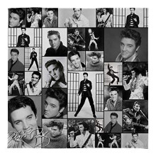 Large Warm Sofa Luxury Fleece Throw Elvis Presley Montage Black & White Soft Bed Blanket Chair