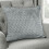 Velosso Flannel Fleece Super Teddy Soft Chevron Pattern Cushion Cover (Silver) 1