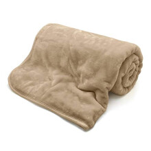 LIZZIE JACOBS New Plain Faux Fleece Throws Luxurious Super Soft Warm Cosy Sofa Settee Bed Mink Faux Fleece Blankets (Double -150x200cm, Mink)