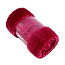 LIZZIE JACOBS New Plain Faux Fleece Throws Luxurious Super Soft Warm Cosy Sofa Settee Bed Mink Faux Fleece Blankets (Double -150x200cm, Fuchsia)