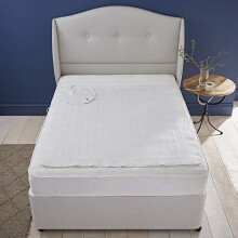 HV HOME VALE Electric Heated Blanket, Under Bed Comfort, Detachable Controller, Super Cosy Fleece Mattress Throw Pad, 3 Heat Settings Coverlet,