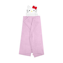 Official Hello Kitty Hooded Fleece Throw Blanket | Super Soft Warm Pink Throw, 3D Design | Perfect For Home, Bedroom, Sleepovers & Camping | Size 100