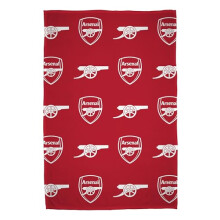 Arsenal FC Officially Licensed Fleece Throw Blanket | Super Soft, Football Combo Design | Warm Super Soft Feel Red Throw | Perfect for Home, Bedroom,