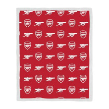 Arsenal FC Officially Licensed Fleece Sherpa Throw Blanket | Super Soft, Football Combo Design | Warm Super Soft Feel Red Throw | Perfect for Home,