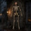 Samuel Alexander 5ft (1.5m) Battery Powered Light up Halloween Skeleton with Poseable Joints & Red LEDs 1