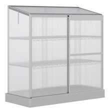 3-Tier Greenhouse with Sliding Door, 131x58x140cm