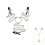 GAOSJX Three-headed red clip with chain easy to use long lasting durable waterproof 4