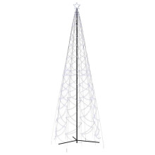 vidaXL Christmas Cone Tree LED Tree Christmas Decoration Cold White 1400 LEDs