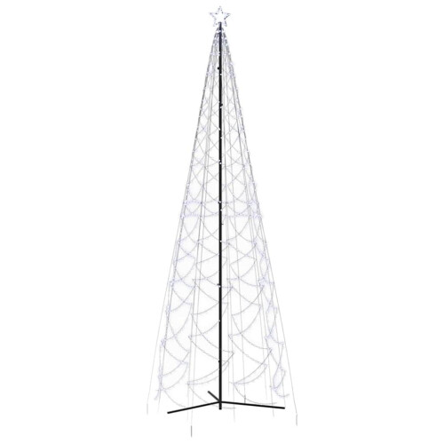 VidaXL vidaXL Christmas Cone Tree LED Tree Christmas Decoration Cold White 1400 LEDs