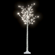 (cold white, 1.5 m) vidaXL Christmas Tree 156 LEDs Warm White Willow Indoor Outdoor Xmas Decor