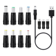 Universele USB naar DC 5V voedingskabel met 11 connectoren voor camera, tablet, pc en telefoon (diverse kleuren)