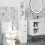 (White, Engineered Wood) Slim White Bathroom Cabinet with Drawers 2