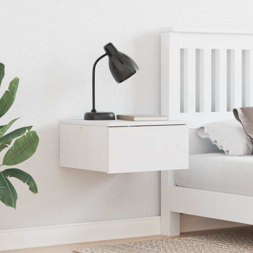 VidaXL vidaXL Bedside Table White 37 x 35 x 18.5 cm Solid pine wood