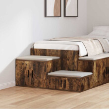 vidaXL Storage Cabinet 2 pcs Smoked Oak 118 x 41 x 40 cm