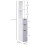 (Multicolor, Engineered Wood) Tall Freestanding Bathroom Cabinet, White & Grey 3