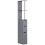 (Grey, Engineered Wood) Tall Grey Freestanding Bathroom Cabinet 1