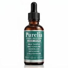 Purelia Liver Restore Drops Liver Detox Drops Body Cleansing Drops Liver Health Support Immune Support Supplement 60-Day Supply