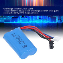 7,4-V-Lithium-Ionen-Akku (1200 mAh) mit 5C-Entladerate, SM-Stecker (schwarz), Lipo-Akku 14500 für elektrisches Spielzeug