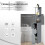 (Grey, Engineered Wood) Tall Grey Freestanding Bathroom Cabinet 4