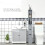(Grey, Engineered Wood) Tall Grey Freestanding Bathroom Cabinet 5