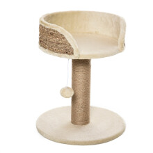 Beige Cat Tree with Dangling Ball for Kittens