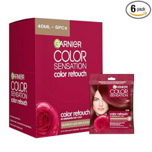 Garnier Color Sensation Color Retouch, Demi Permanent Hair Dye for Roots with 100% Gray Coverage, Red Hair Dye 6.6, Pack of 6