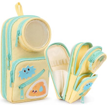 Clear Korean Pencil Case Slim Large Capacity Standing Pen Pouch Multifunctional Storage Bag for Students Kids Girls Boys