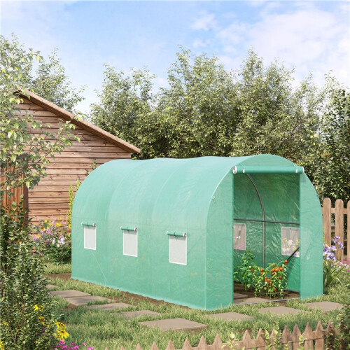 4x2x2m Polytunnel Greenhouse with Roll-up Door 1