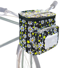 (Black) Bicycle front storage bag Bike Handlebar Bag Bike Basket Handlebar Front Basket Box Bike Front Carrier