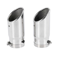 2pcs Stainless Steel Exhaust Muffler Tips for C180 Chrome Tail Pipe Accessories